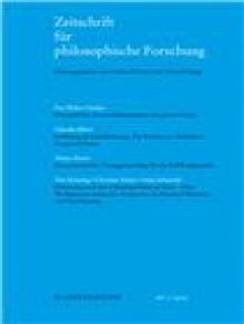 Zeitschrift Fur Philosophische Forschung期刊